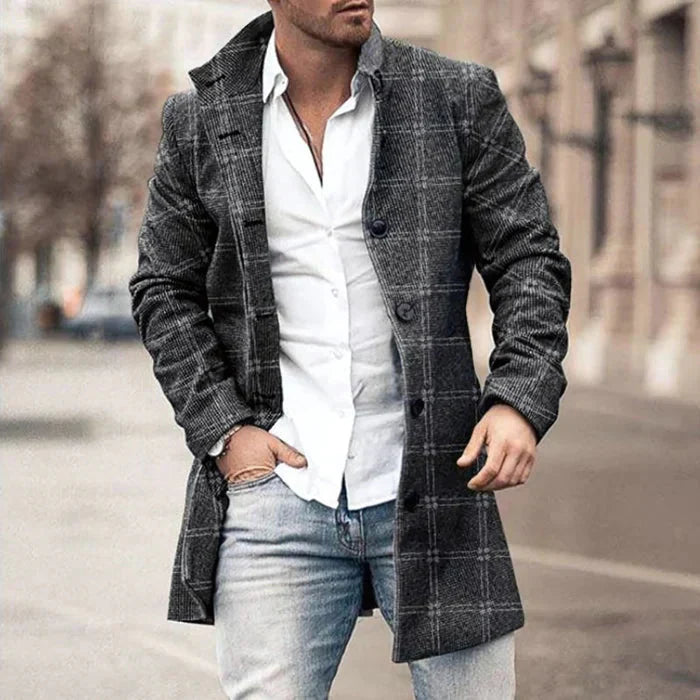 Sobretudo Masculino em Lã Piannaro PN206 com design elegante e proteção térmica.