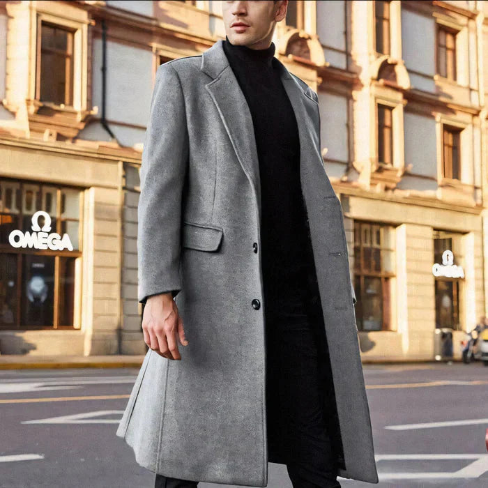 Sobretudo Masculino em Lã Piannaro PN207: Elegância e conforto para o inverno.