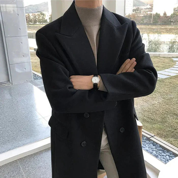 Sobretudo Masculino em Lã Piannaro PN217 com design clássico e elegante.