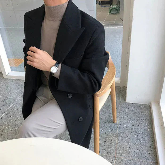 Sobretudo Masculino em Lã Piannaro PN217 com design clássico e elegante.