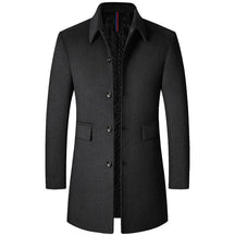 Sobretudo Masculino em Lã Piannaro PN238 com gola polo e corte slim.