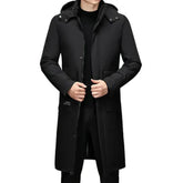 Sobretudo Masculino Piannaro PN230 em nylon, poliéster e algodão, ideal para dias frios.