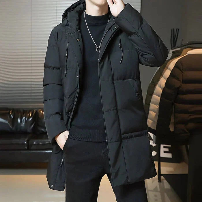 Sobretudo Masculino Puffer em Lã Piannaro PN216 com design moderno e proteção térmica.