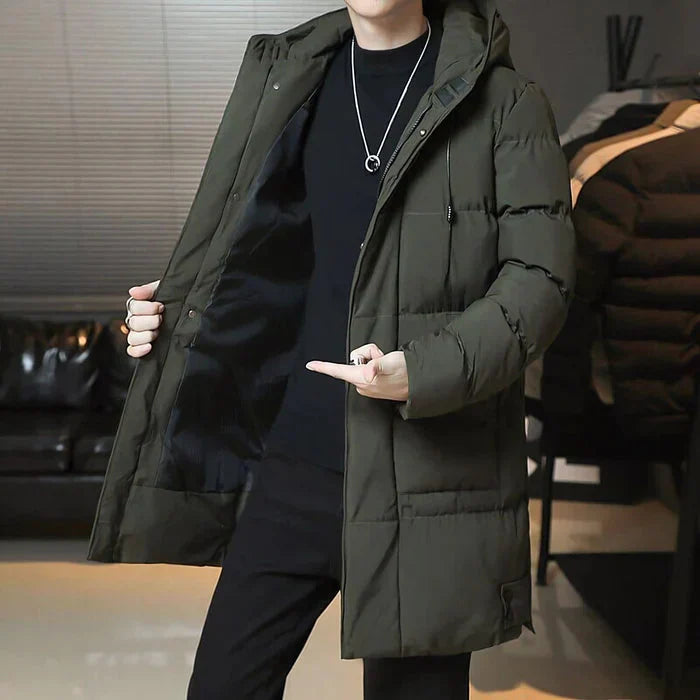 Sobretudo Masculino Puffer em Lã Piannaro PN216 com design moderno e proteção térmica.