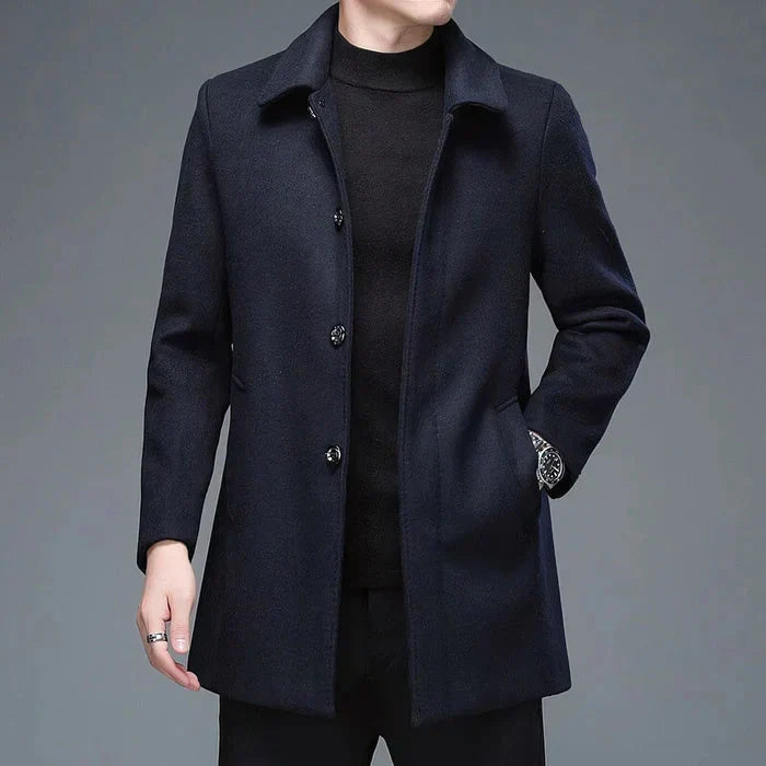 Sobretudo Social Masculino Curto em Lã Piannaro PN218 com design sofisticado