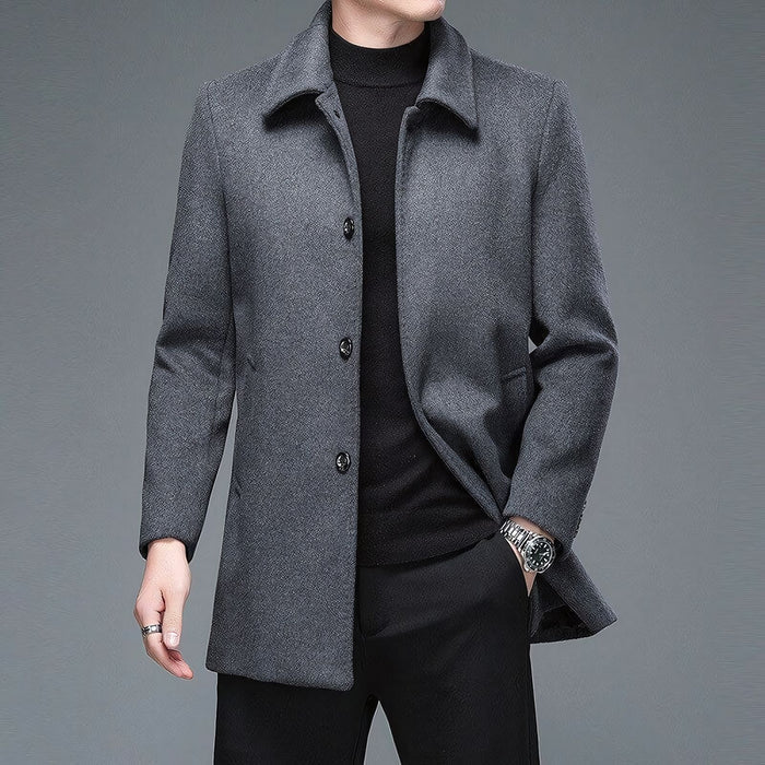 Sobretudo Social Masculino Curto em Lã Piannaro PN218 com design sofisticado