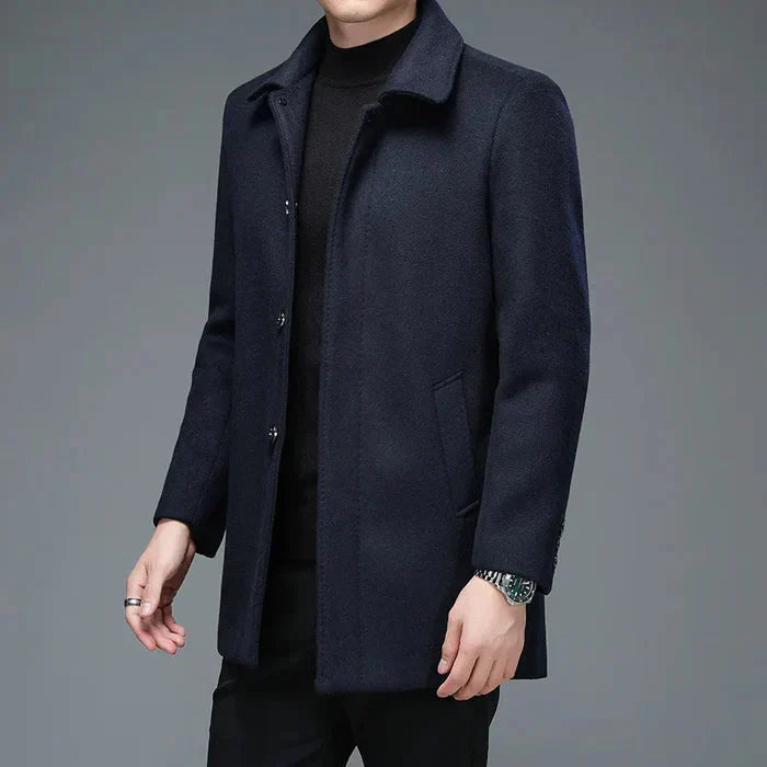 Sobretudo Social Masculino Curto em Lã Piannaro PN218 com design sofisticado