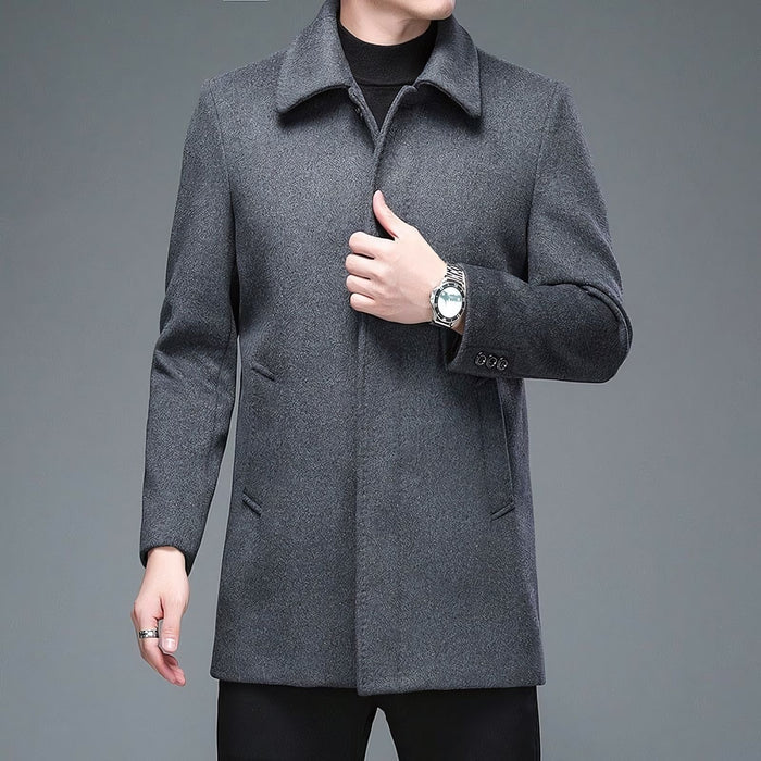 Sobretudo Social Masculino Curto em Lã Piannaro PN218 com design sofisticado
