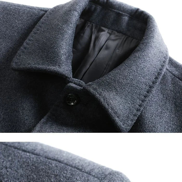 Sobretudo Social Masculino Curto em Lã Piannaro PN218 com design sofisticado