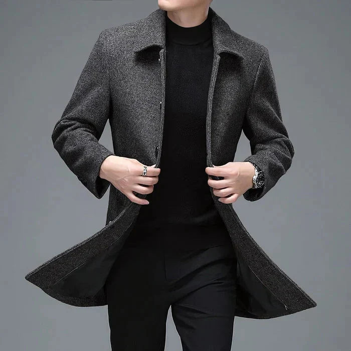 Sobretudo Social Masculino Curto em Lã Piannaro PN218 com design sofisticado