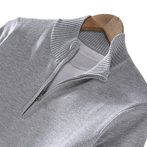 Suéter Masculino Piannaro PN022 com meia gola alta e meio zíper.