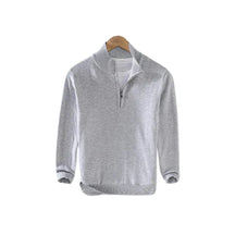Suéter Masculino Piannaro PN022 com meia gola alta e meio zíper.