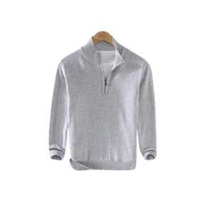 Suéter Masculino Piannaro PN022 com meia gola alta e meio zíper.