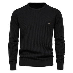 Suéter Masculino em Lã Piannaro PN175 com modelagem slim fit e gola redonda.