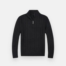 Suéter Masculino em Tricot Piannaro PN018 com meio zíper e modelagem slim fit.