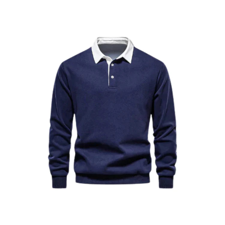 Suéter Masculino Gola Polo Piannaro PN021 em tecido premium e gola polo.