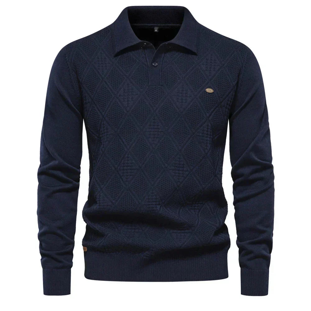 Suéter Masculino Slim Fit em Lã Piannaro, elegante e confortável.