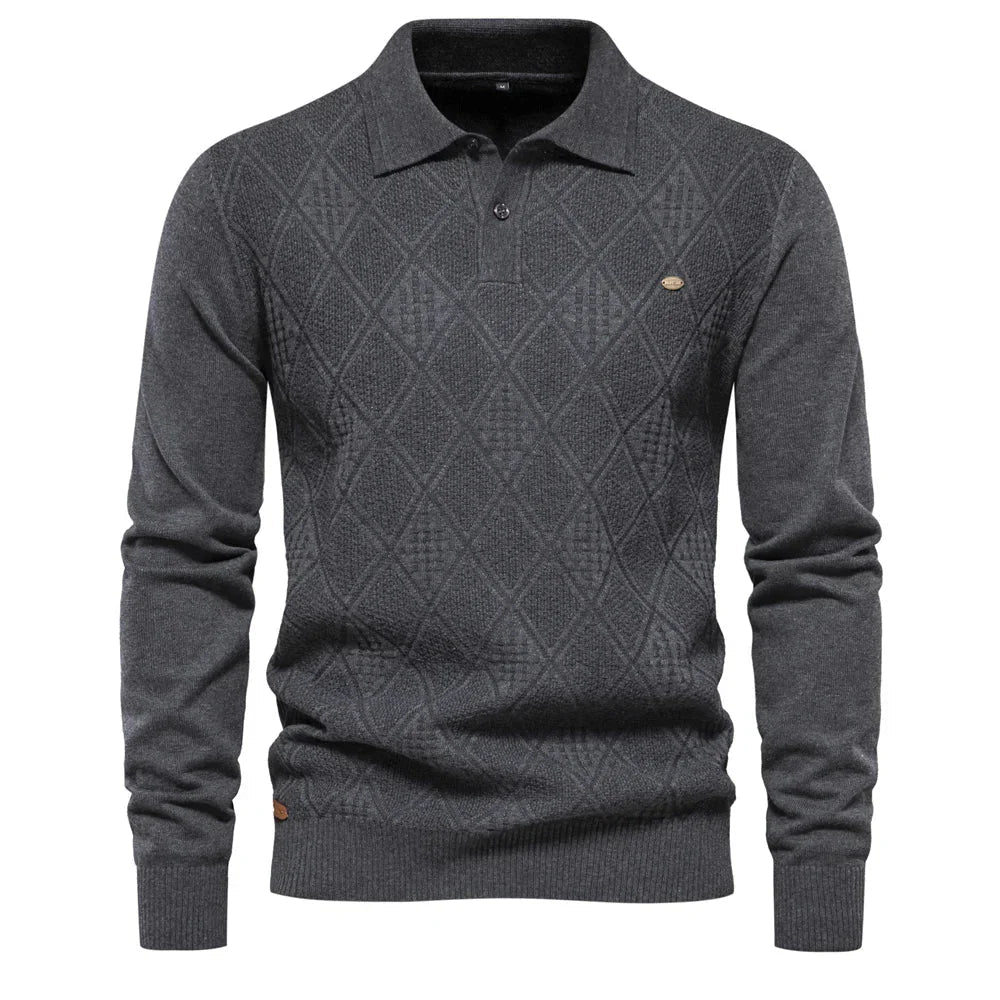 Suéter Masculino Slim Fit em Lã Piannaro, elegante e confortável.