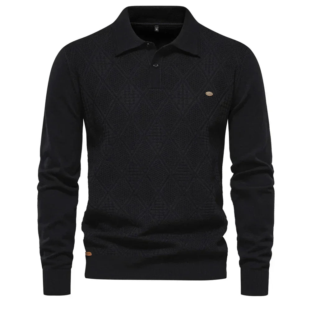 Suéter Masculino Slim Fit em Lã Piannaro, elegante e confortável.