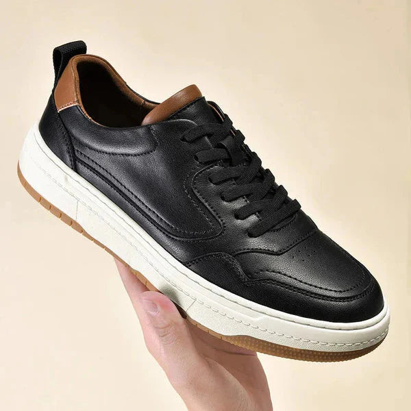 Tênis Masculino em Couro Piannaro PN306 disponível em branco e preto.