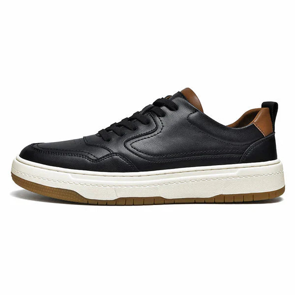 Tênis Masculino em Couro Piannaro PN306 disponível em branco e preto.