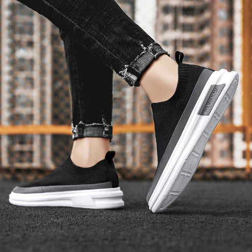 Tênis Masculino Piannaro PN244 em preto e cinza, elegante e versátil.