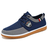 Tênis Masculino Sport Piannaro PN247 em azul e caramelo, estilo urbano.